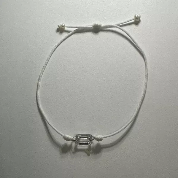 1 Carat Emerald Cut Diamond Thread Bracelet