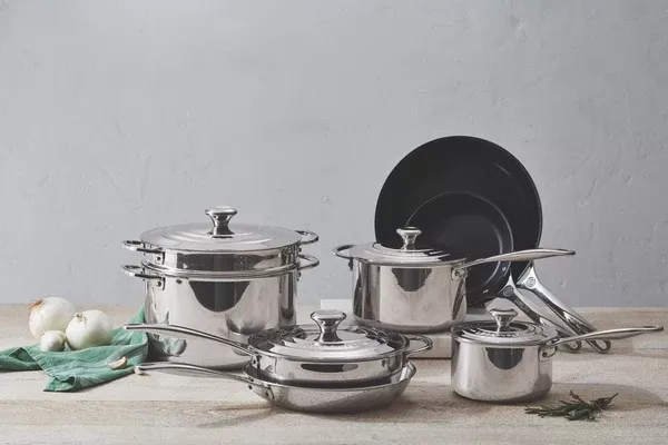 12 Piece Stainless Steel Pan Set