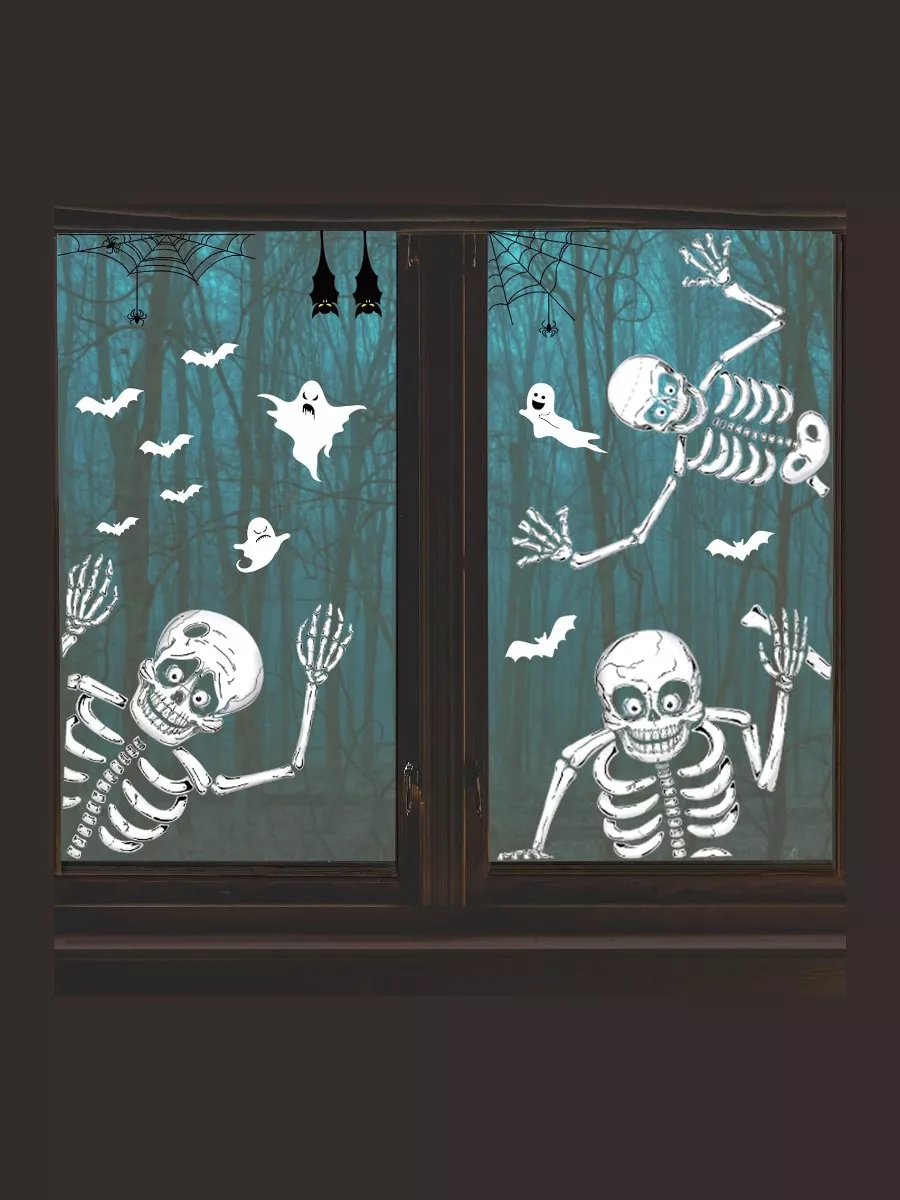 140PCS Halloween Window Clings Decor