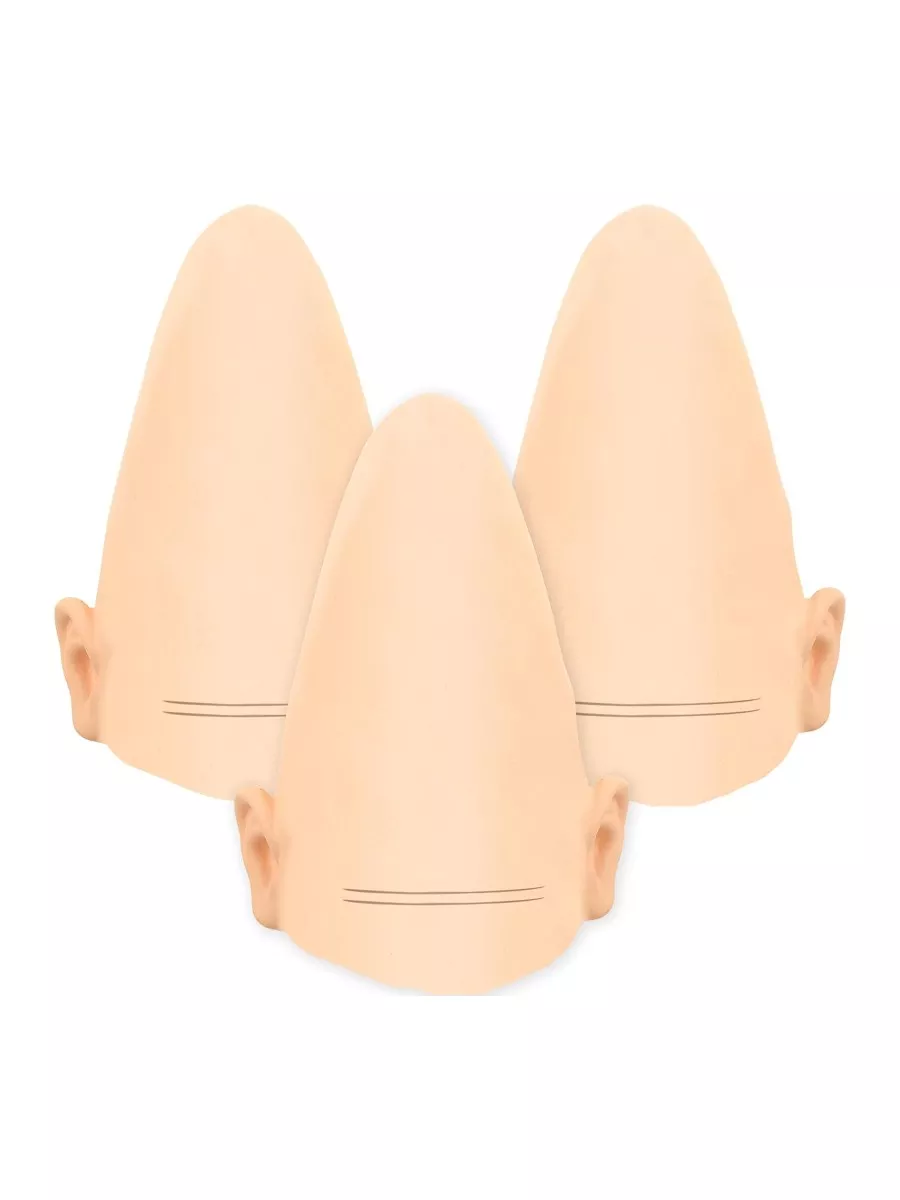 3 Pcs Alien Cone Shaped Bald Headgear Halloween Bald Cap