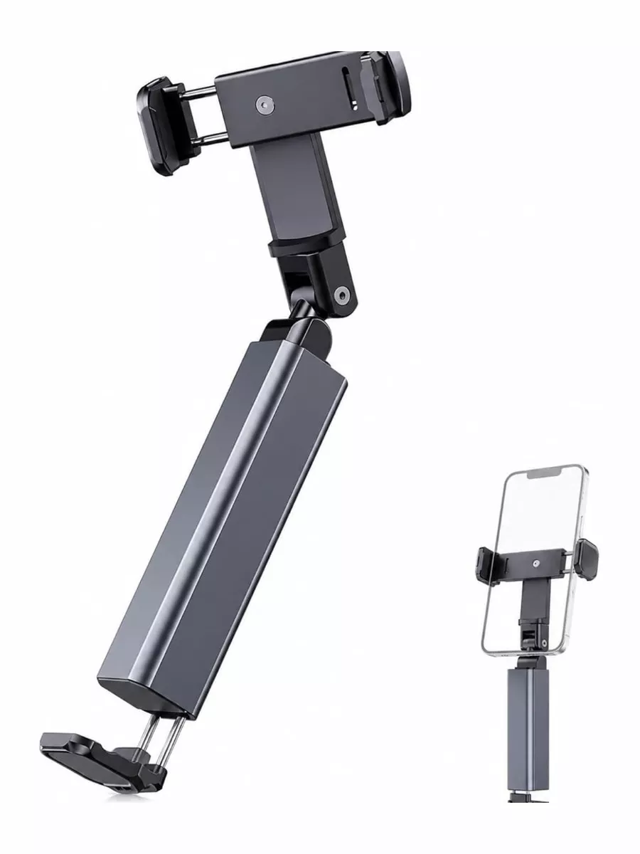 360° Adjustable Tray Table Phone Holder with Three-Level Lighting