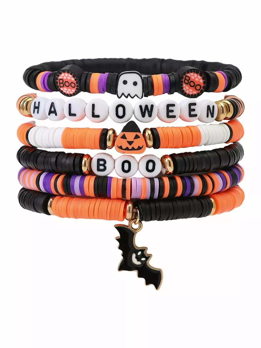 6-Piece Halloween Stretch Bracelet Set
