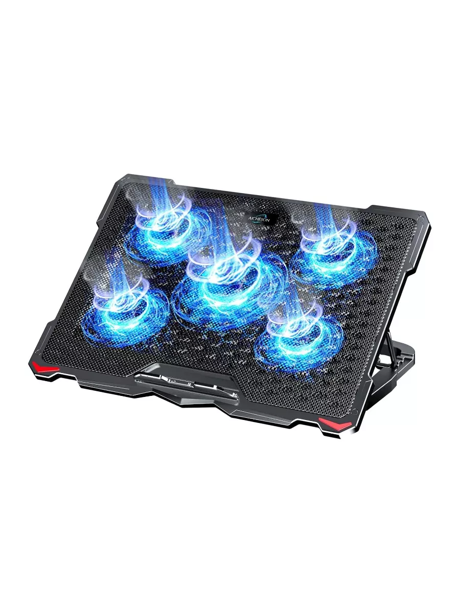 Aicheson Laptop Cooling Pad with 5 Fans and Blue LED Lights