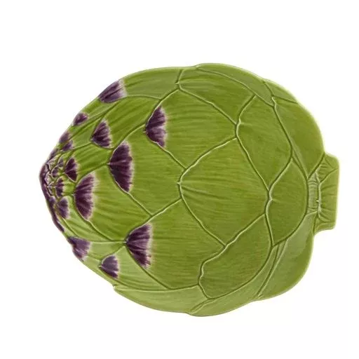 Artichoke dinner plate in green