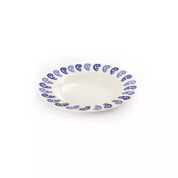 Athenee Two Tone Blue Peacock Soup Plate