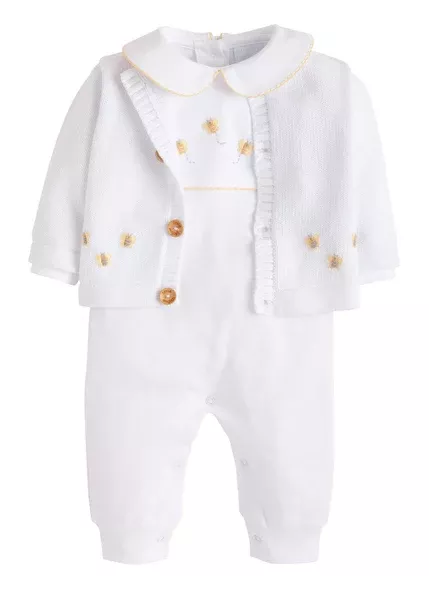 Bee crochet playsuit