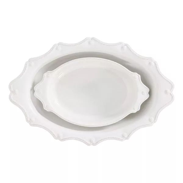 Berry & Thread Oval Baker in Whitewash, Set of 2