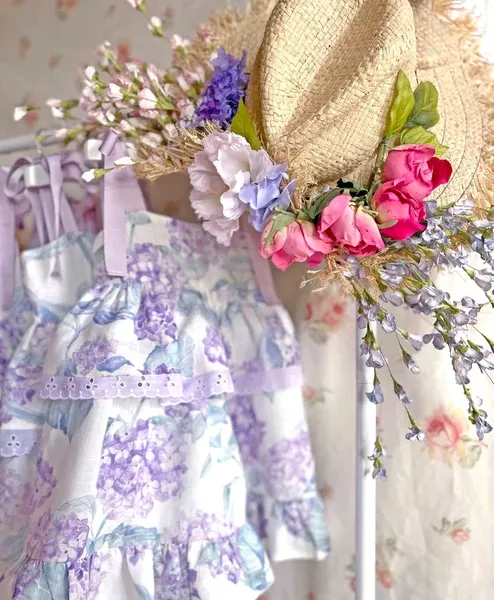 Blooming Lavender Hydrangea Dress