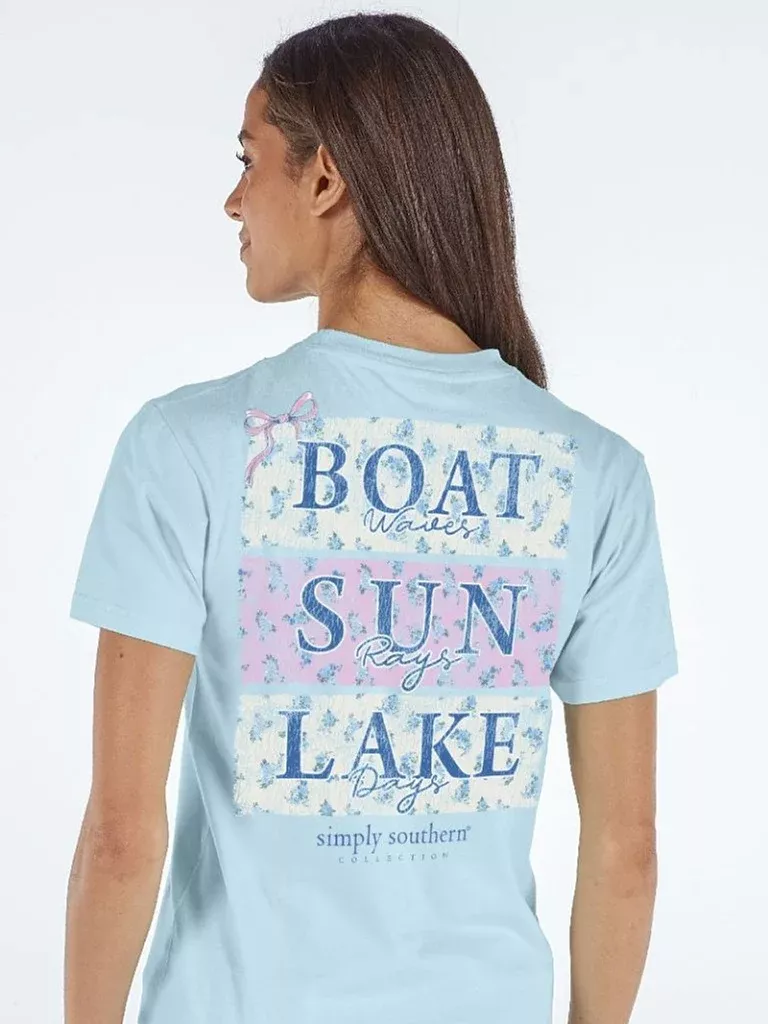 Boat Sun Lake Print Tee