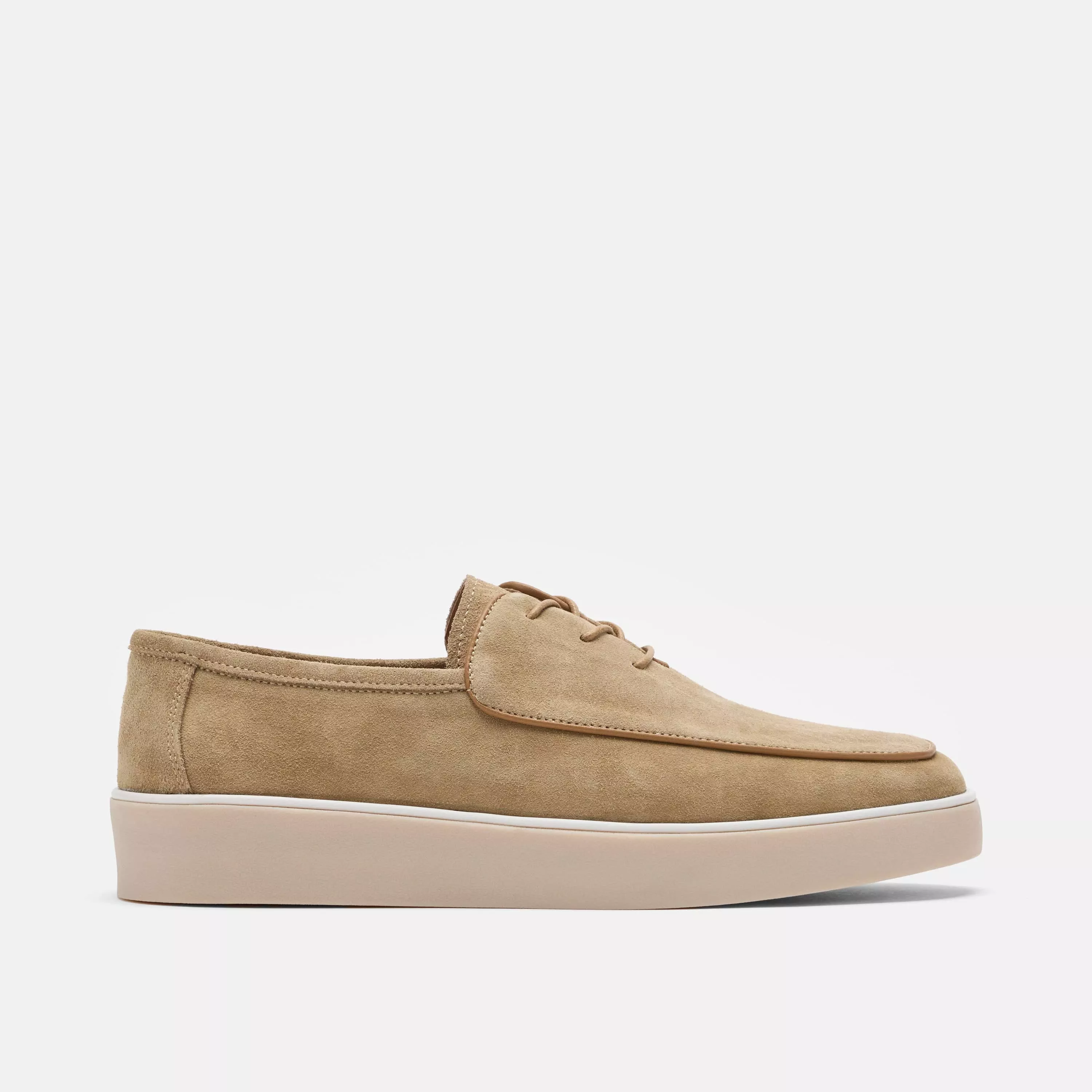 Cannes Tan Suede Lace-Up Sneakers