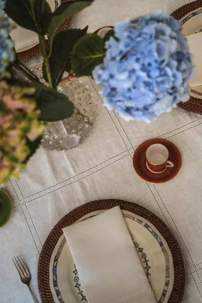 Double Hemstitch Check Tablecloth