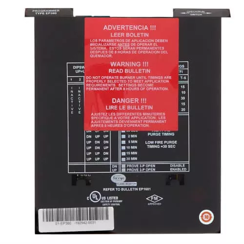 Fireye EP380 Program Module 30 Sec Purge 5 Sec Tfi