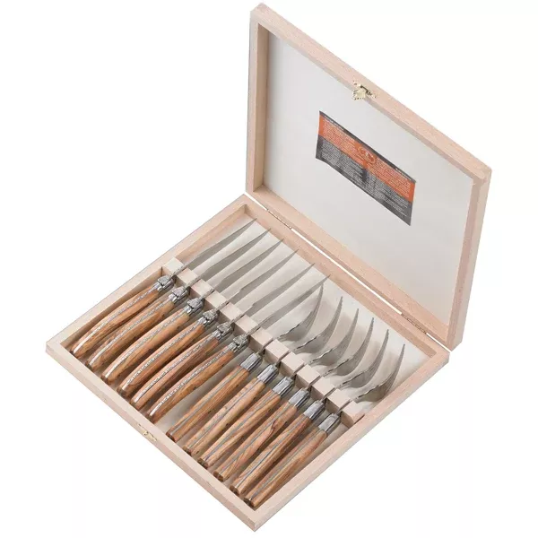 Flatware Set in Olivewood, Set of 12
