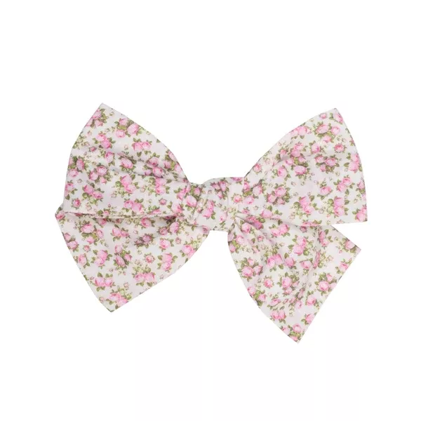 Flower Pink Bow Clip