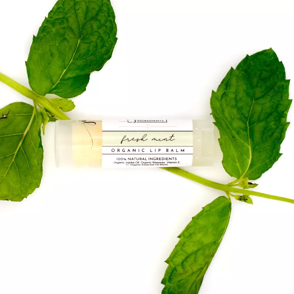 fresh mint organic lip balm