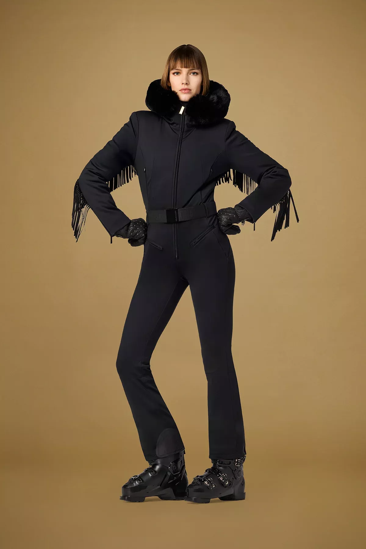 FRINGE ski suit faux border