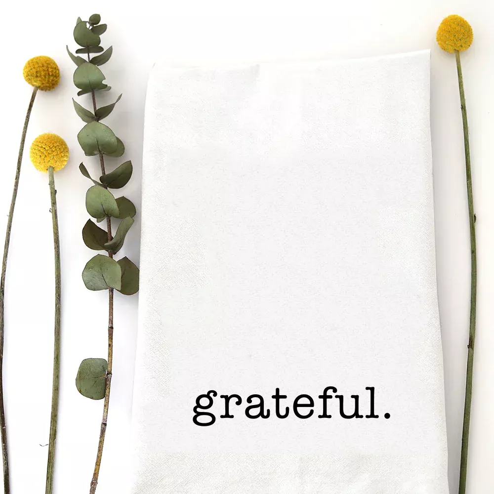 Grateful. Tea Towel