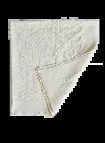 Ivory wander lace blanket