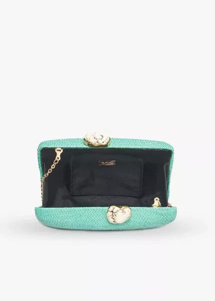 Jen Clutch with White Stone