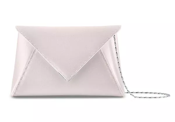 Lee Pouchet Small in Bone Satin