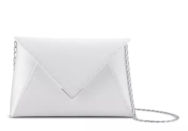 Lee Pouchet Small in Pegasus White IDRO Treated Satin