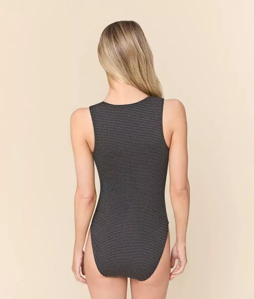 The Malibu One Piece Polka Dot in Black Dot Classic