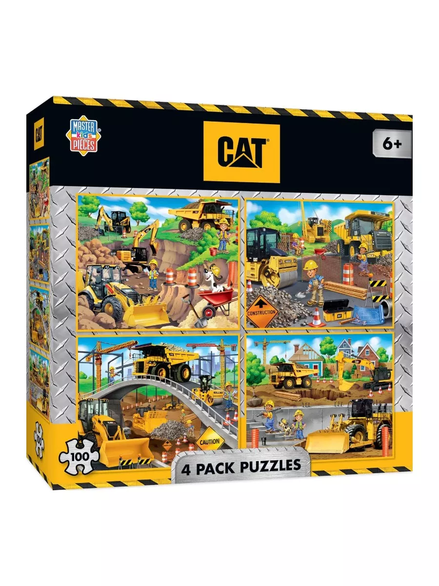 MasterPieces Caterpillar Collection Jigsaw Puzzle Set for Kids, 4-Pack