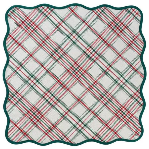 Merry Tartan 52" Square Tablecloth