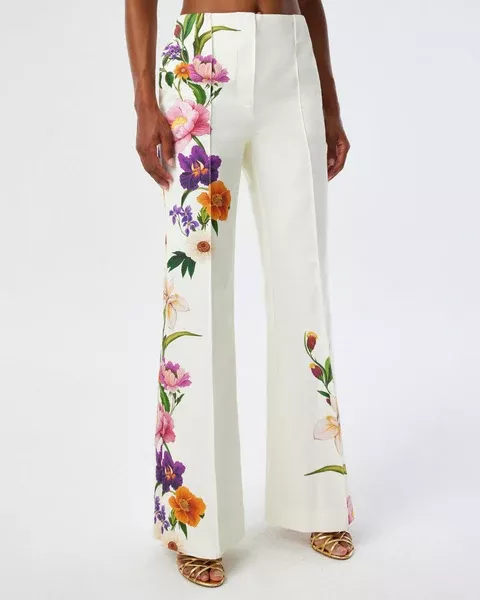 Morgan heavy twill trouser in botanica