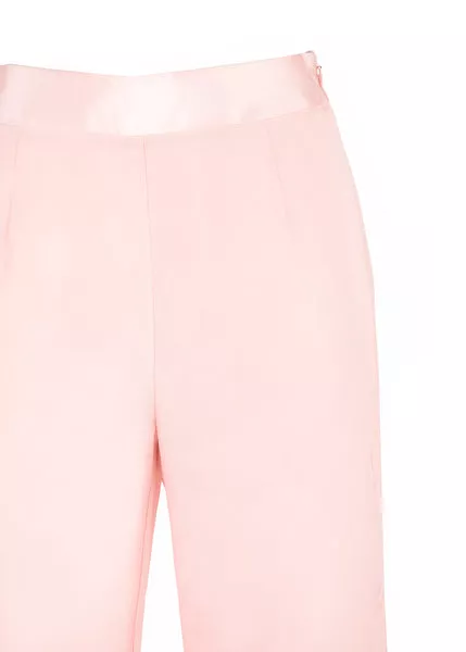 Morganite Faille Cropped Tuxedo Trouser