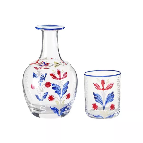 Murano Bucaneve Hand Painted Bedside Set