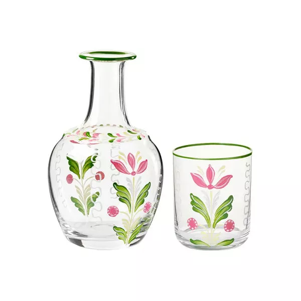 Murano Tulip Hand Painted Bedside Set
