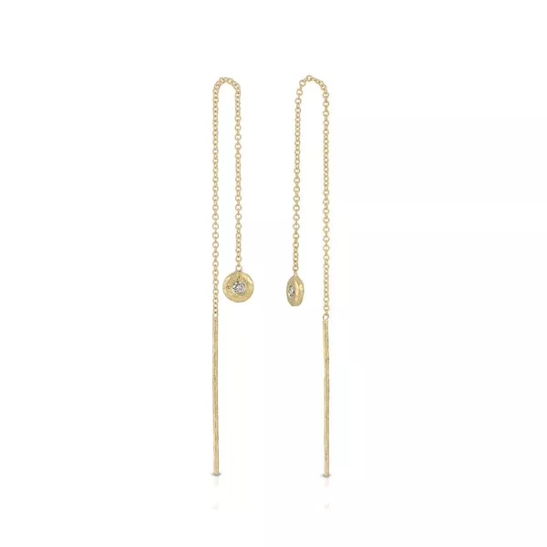 Nesting gem drop earrings in diamond