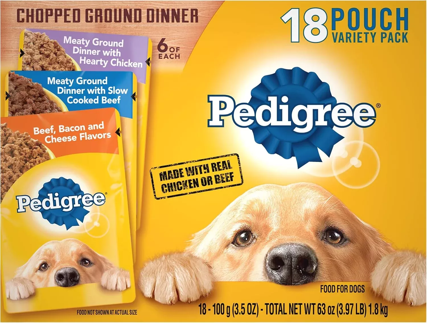 Pedigree 18-Count Chopped Ground Dinner Variety Pack