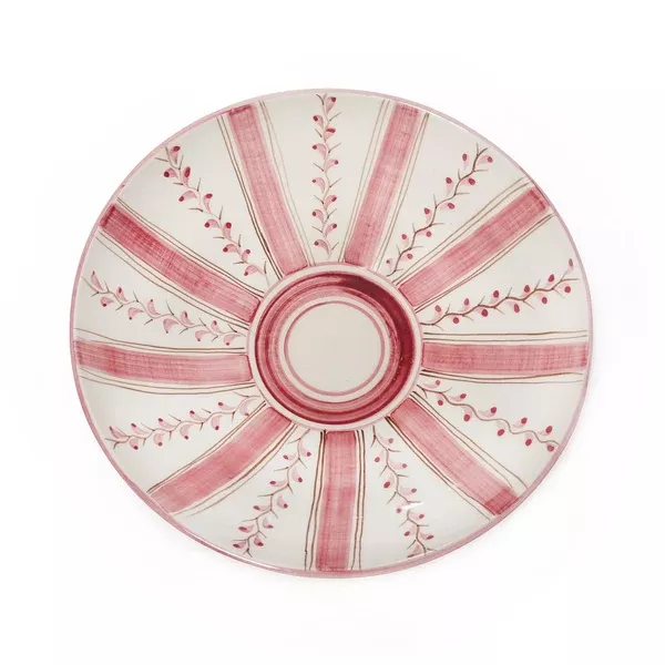 Rose Stripe Serving Bowl