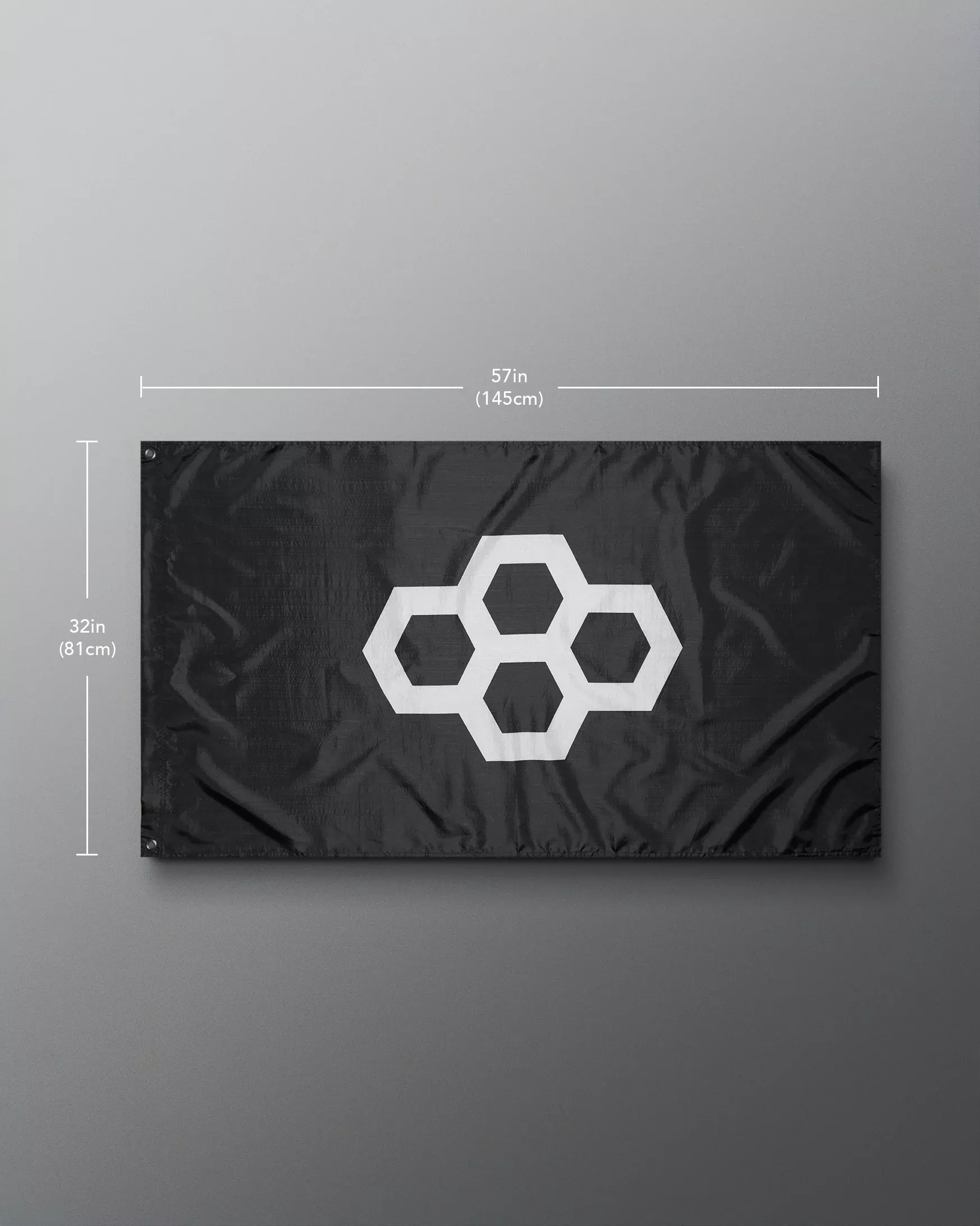 RUDIS Logo Flag - Black