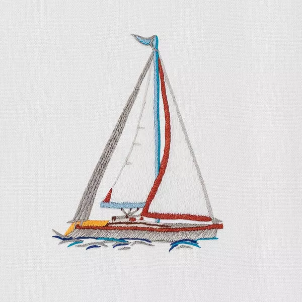 Sailboat Modern Hand Towel
