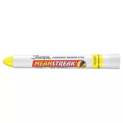Sharpie 85005 PRO Mean Streak Permanent Marking Stick, Bullet Tip, 12-Pack, Yellow