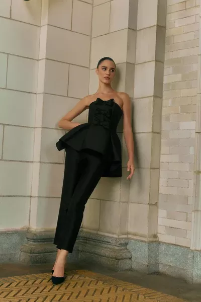 Silk and Wool Cigarette Pants