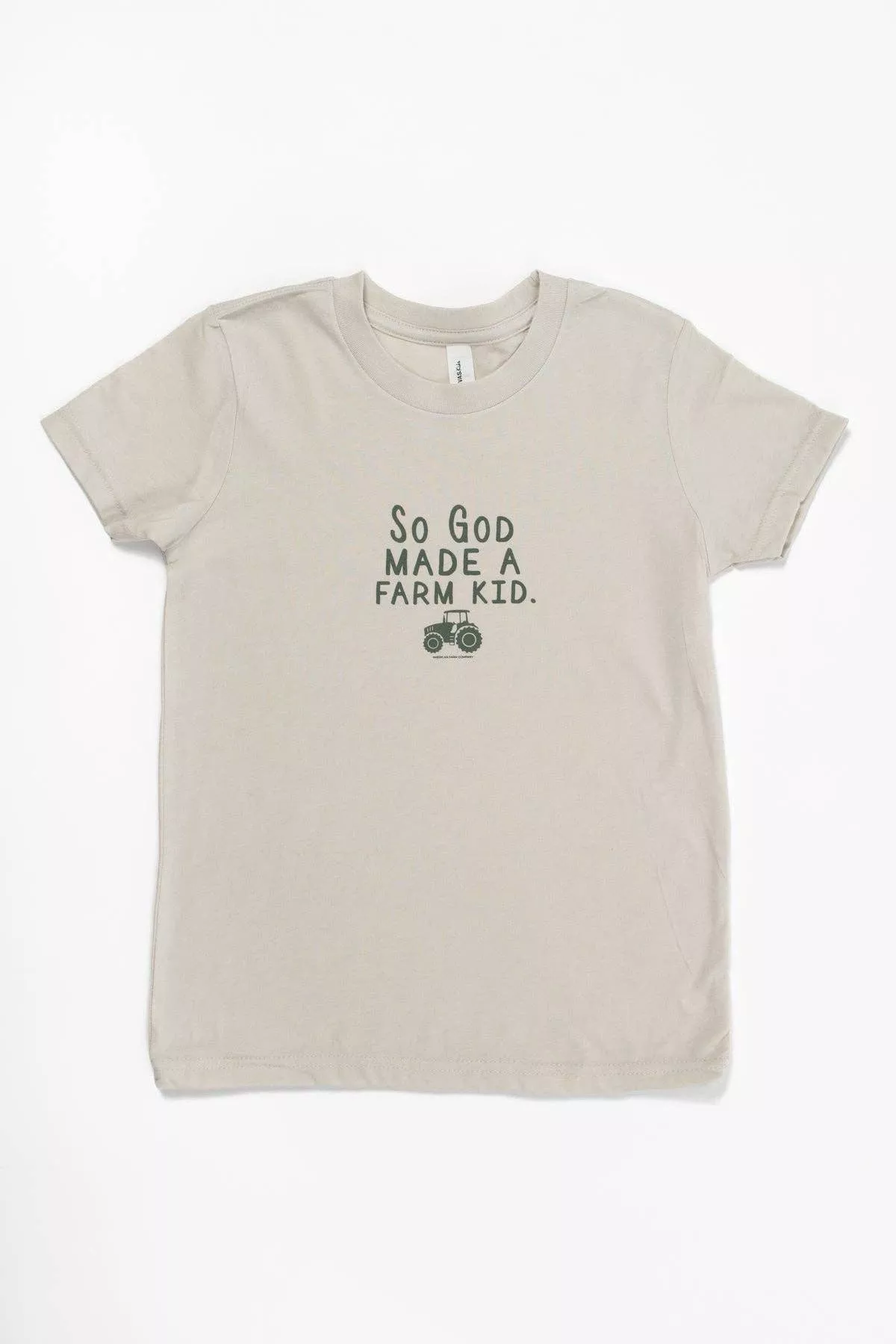 'so God made a farm kid' tractor tee