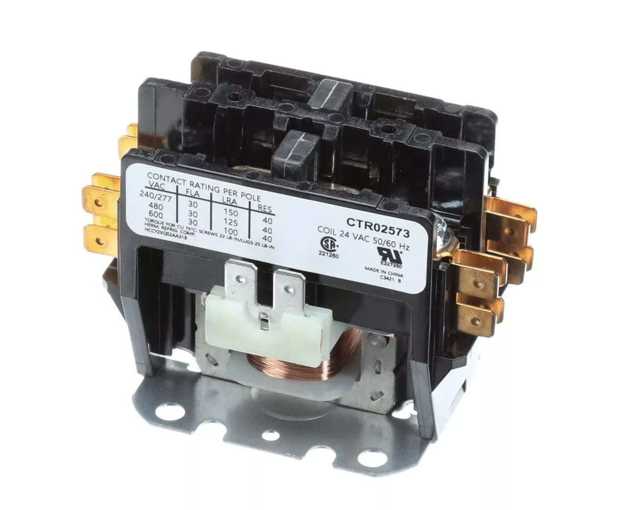 Trane CTR2573 24V Coil 2P 30Amp Contactor