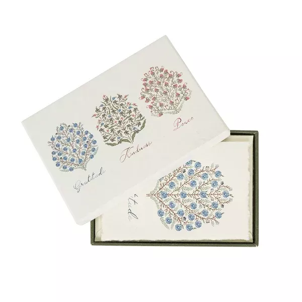 Villa seville note card assorted set of 6 in chambray