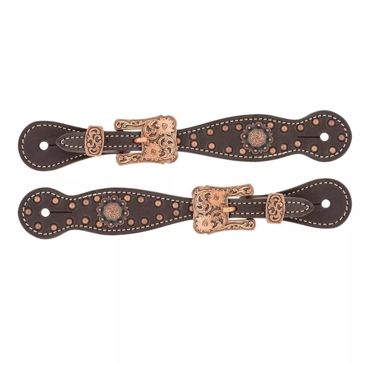 Western Outlaw Ladies Spur Straps in Havana