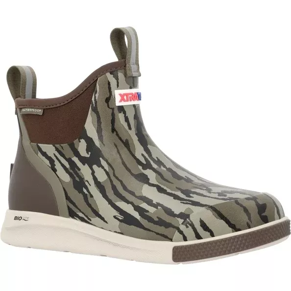 XTRATUF Men's Ankle Deck Boot Sport in Mossyoak Bottomland