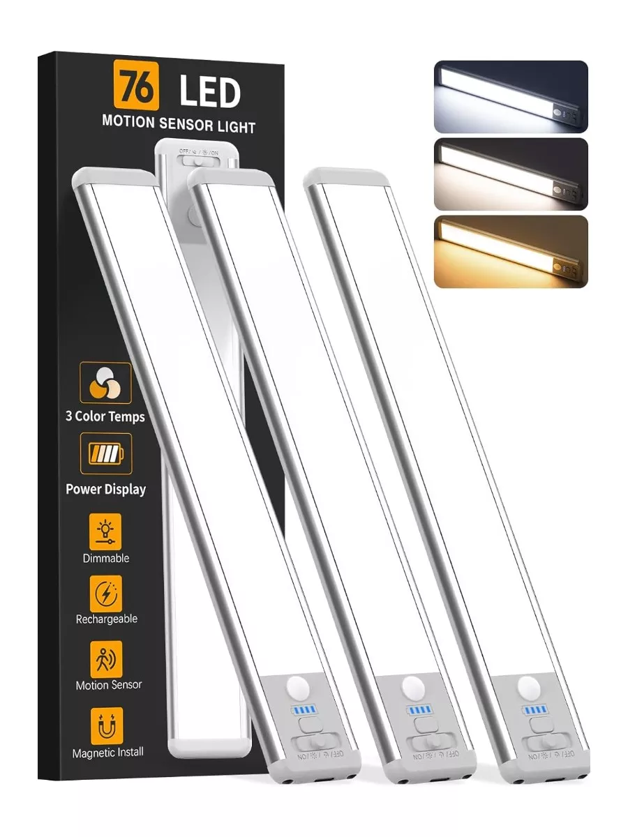 ZioeYiue Motion Sensor Under-Cabinet LED Light
